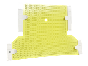 Position du masque thermoplastique de radiothérapie jaune insipide