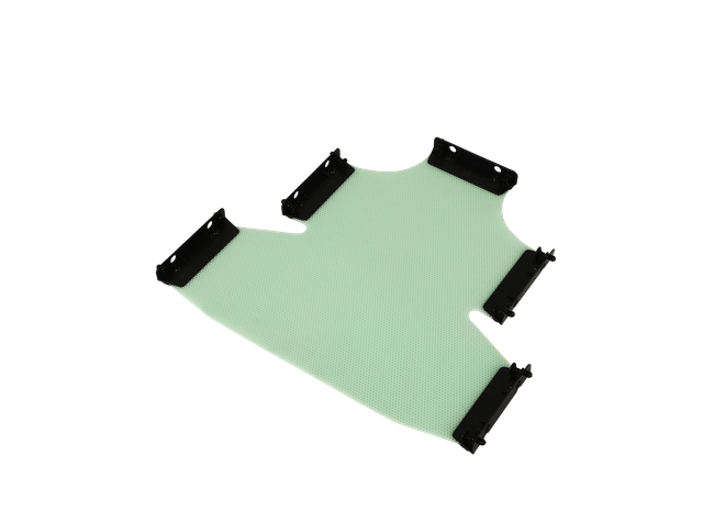 Thermoplastique orthotique verte anti-doigté pour fractures Positionnement du masque thermoplastique et fixation pour la radiothérapie