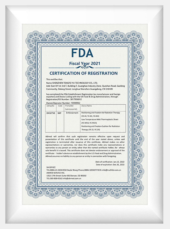 Certification FDA 2022