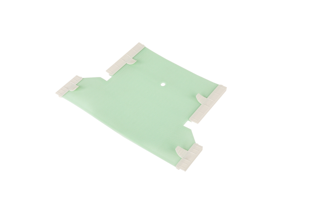 Position Position du positionnement et fixation du masque thermoplastique vert pénétrable pour la radiothérapie